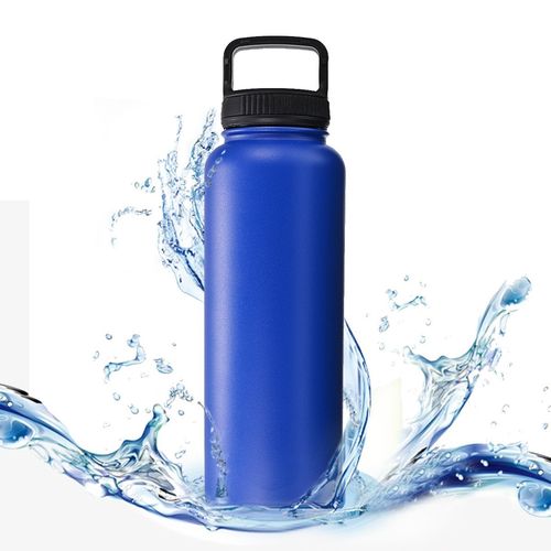 新款户外纯蓝色运动水壶居家旅行适用保温杯便携式不锈钢保温水壶